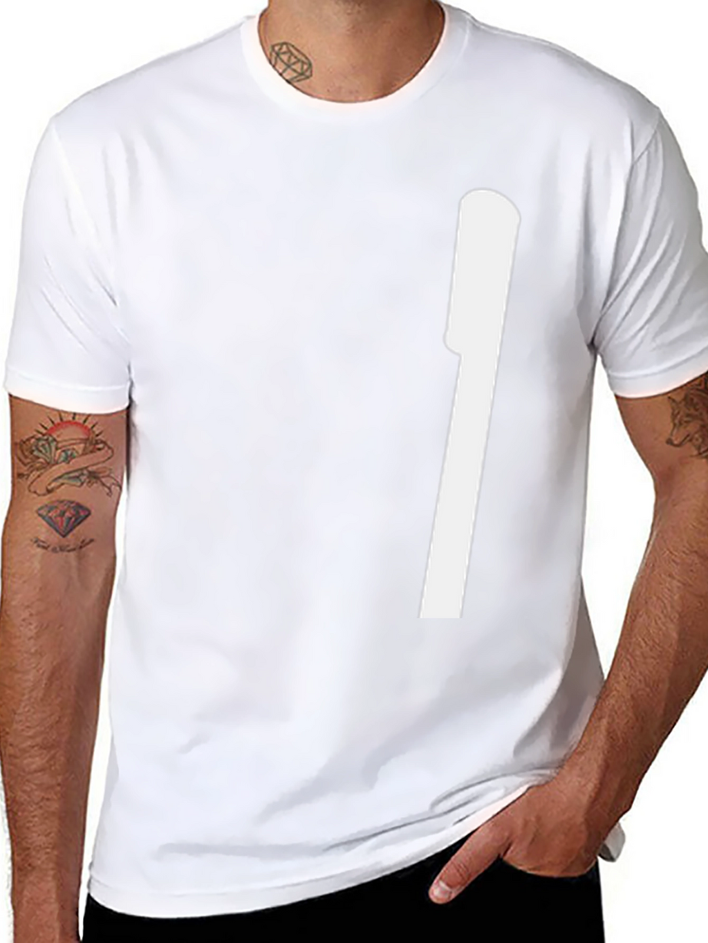 Modern Black Tee with Bold White Graphic