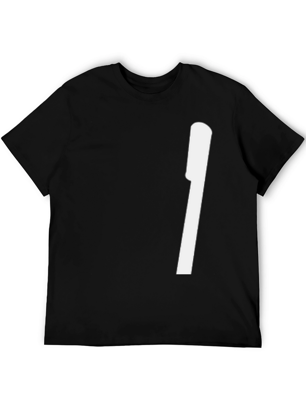 Modern Black Tee with Bold White Graphic