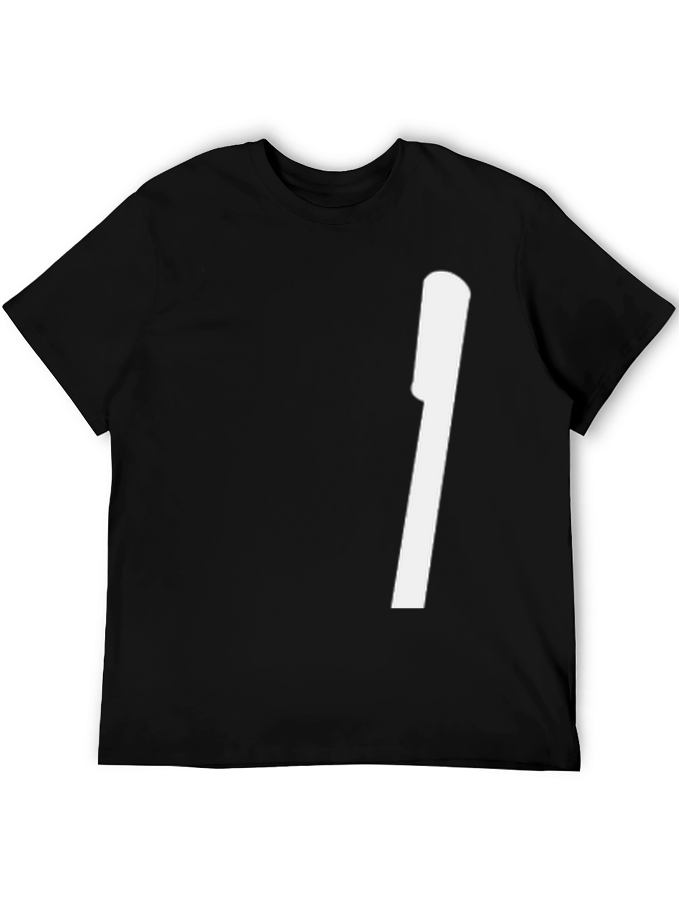 Modern Black Tee with Bold White Graphic
