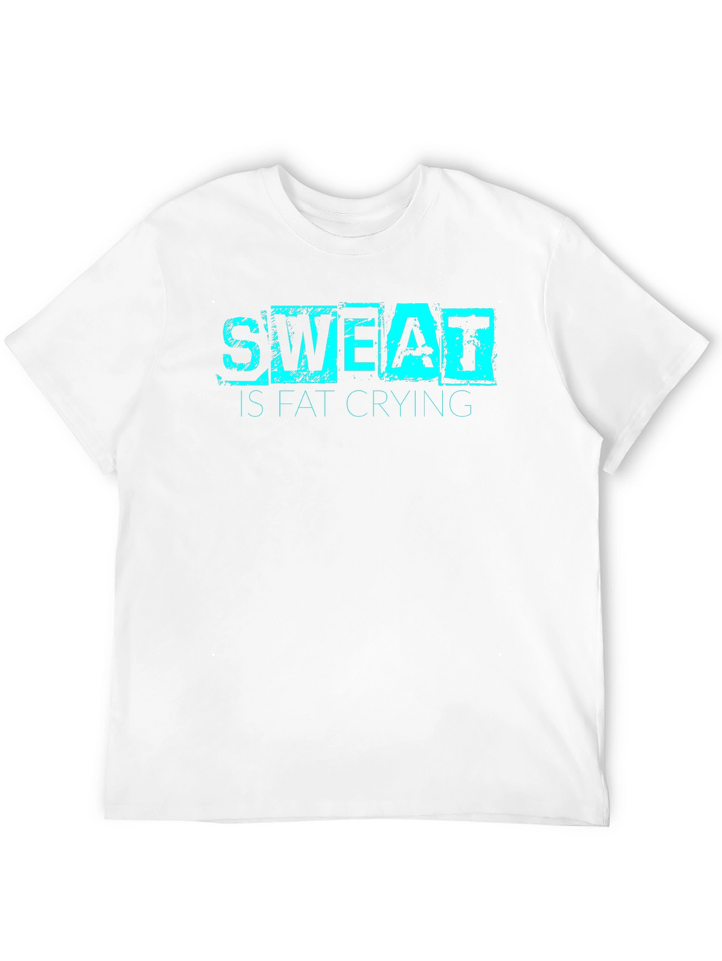 Sweat is Fat Crying Graphic Tee - Black