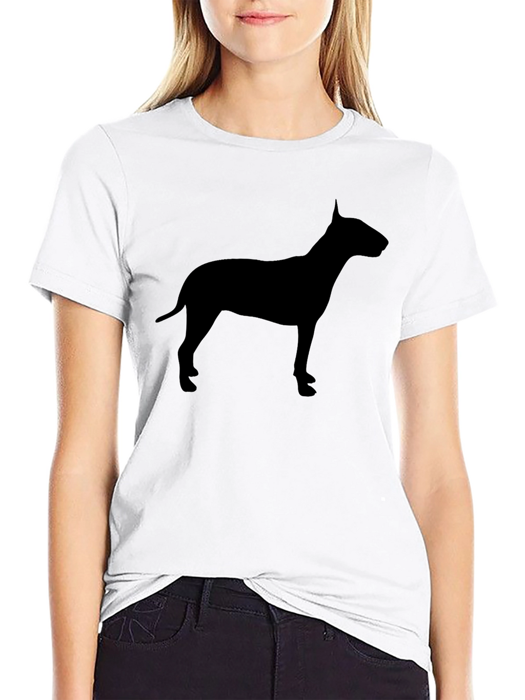 Bull Terrier Silhouette T-Shirt - Black