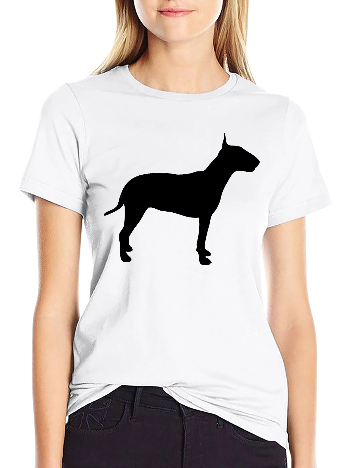Bull Terrier Silhouette T-Shirt - Black