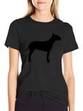 Bull Terrier Silhouette T-Shirt - Black
