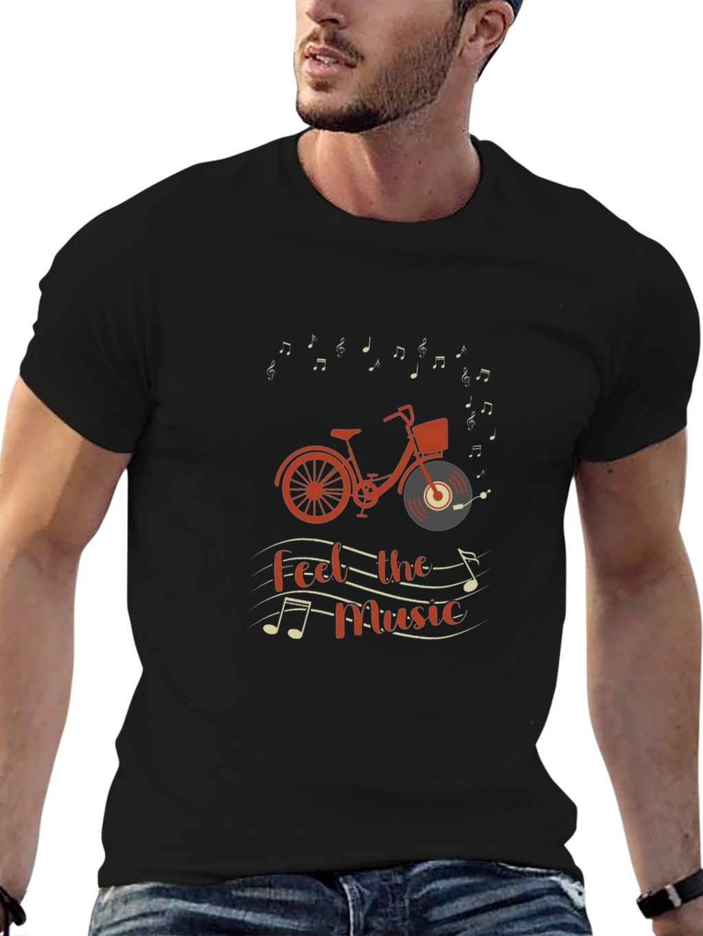 Music Lover Bicycle Graphic Tee