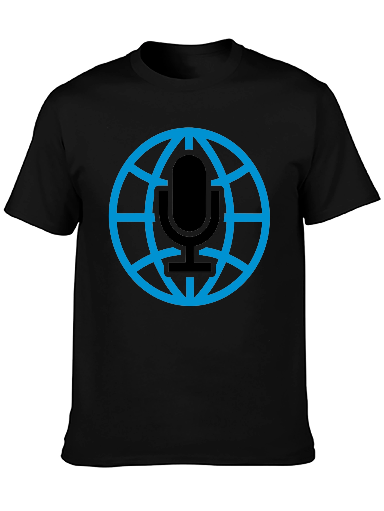 Globe Microphone Graphic Tee - Black