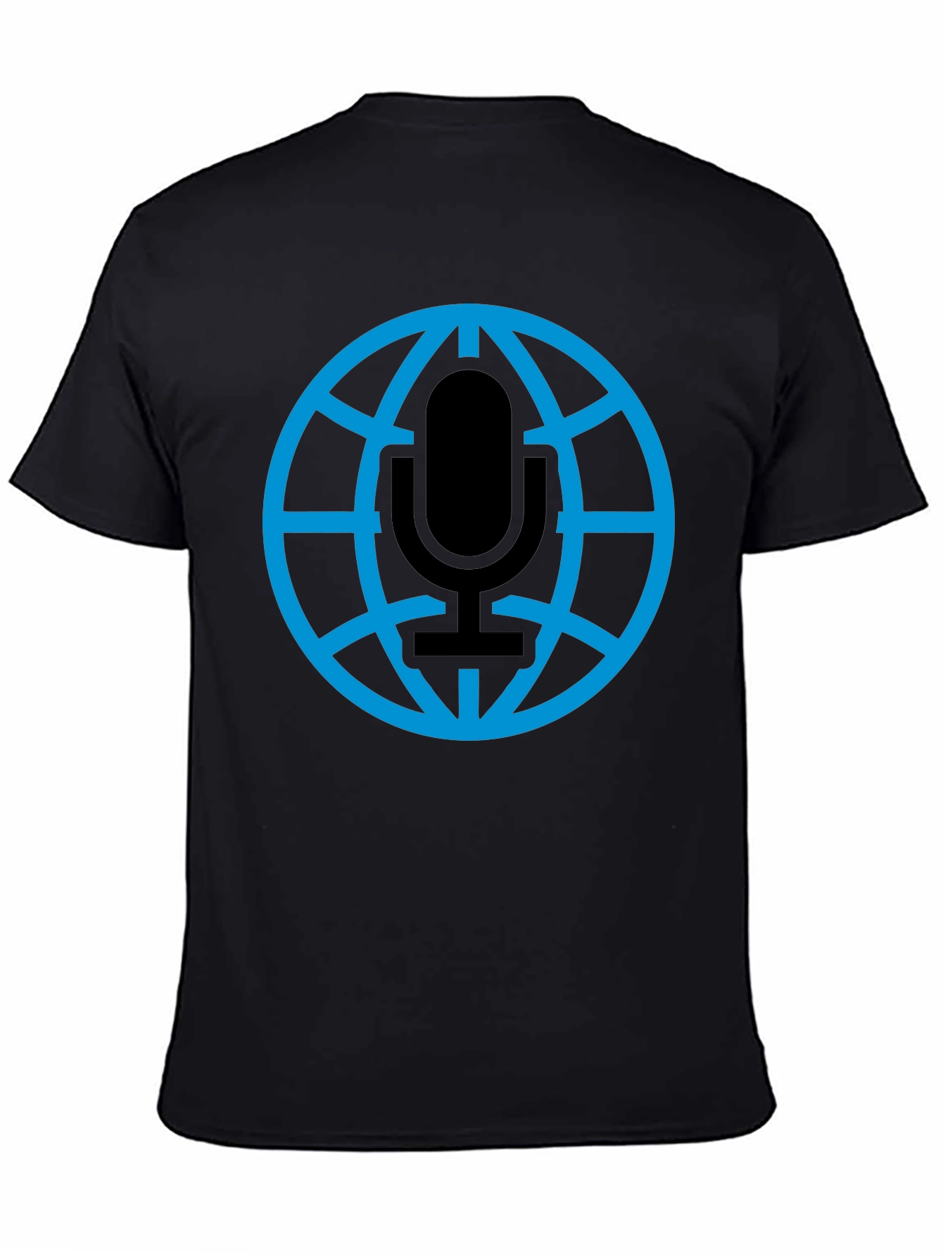 Globe Microphone Graphic Tee - Black