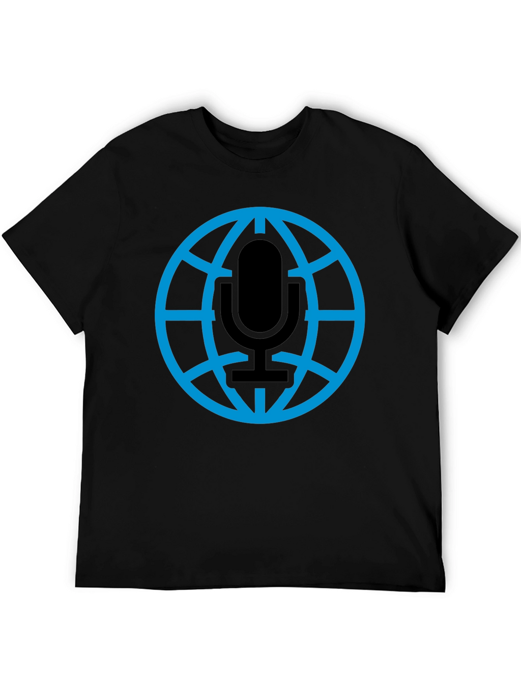 Globe Microphone Graphic Tee - Black