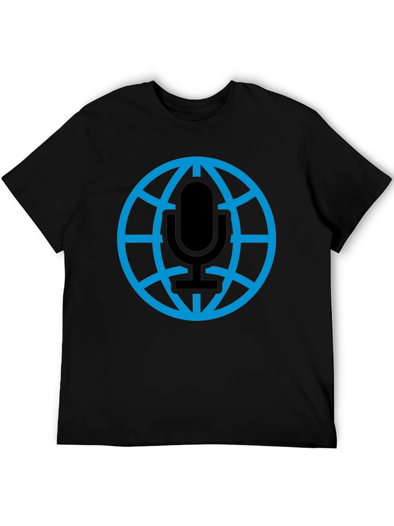 Globe Microphone Graphic Tee - Black