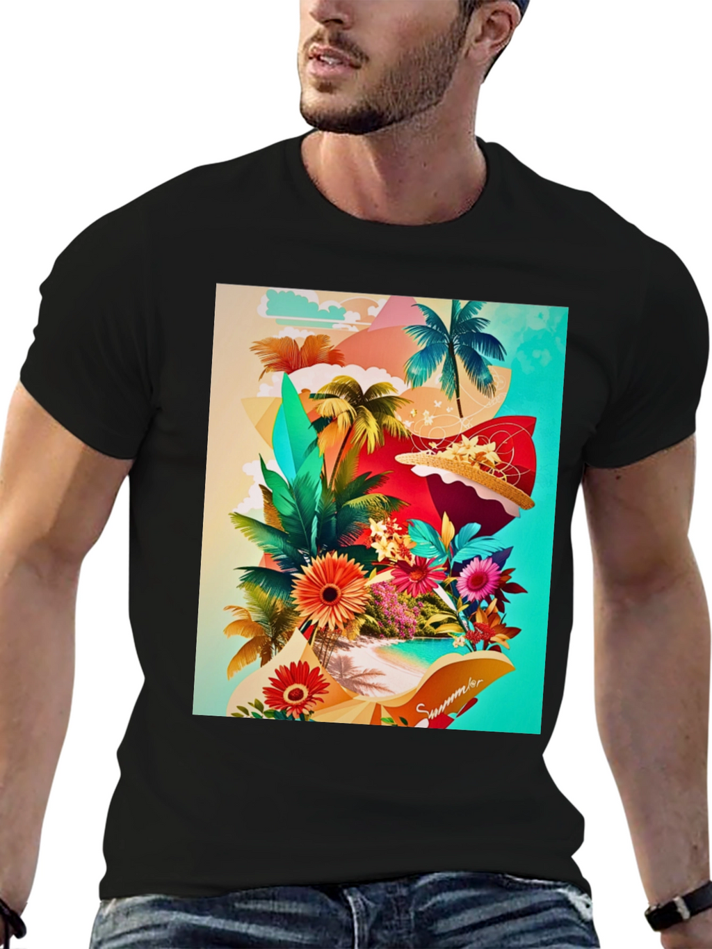 Tropical Summer Graphic T-Shirt