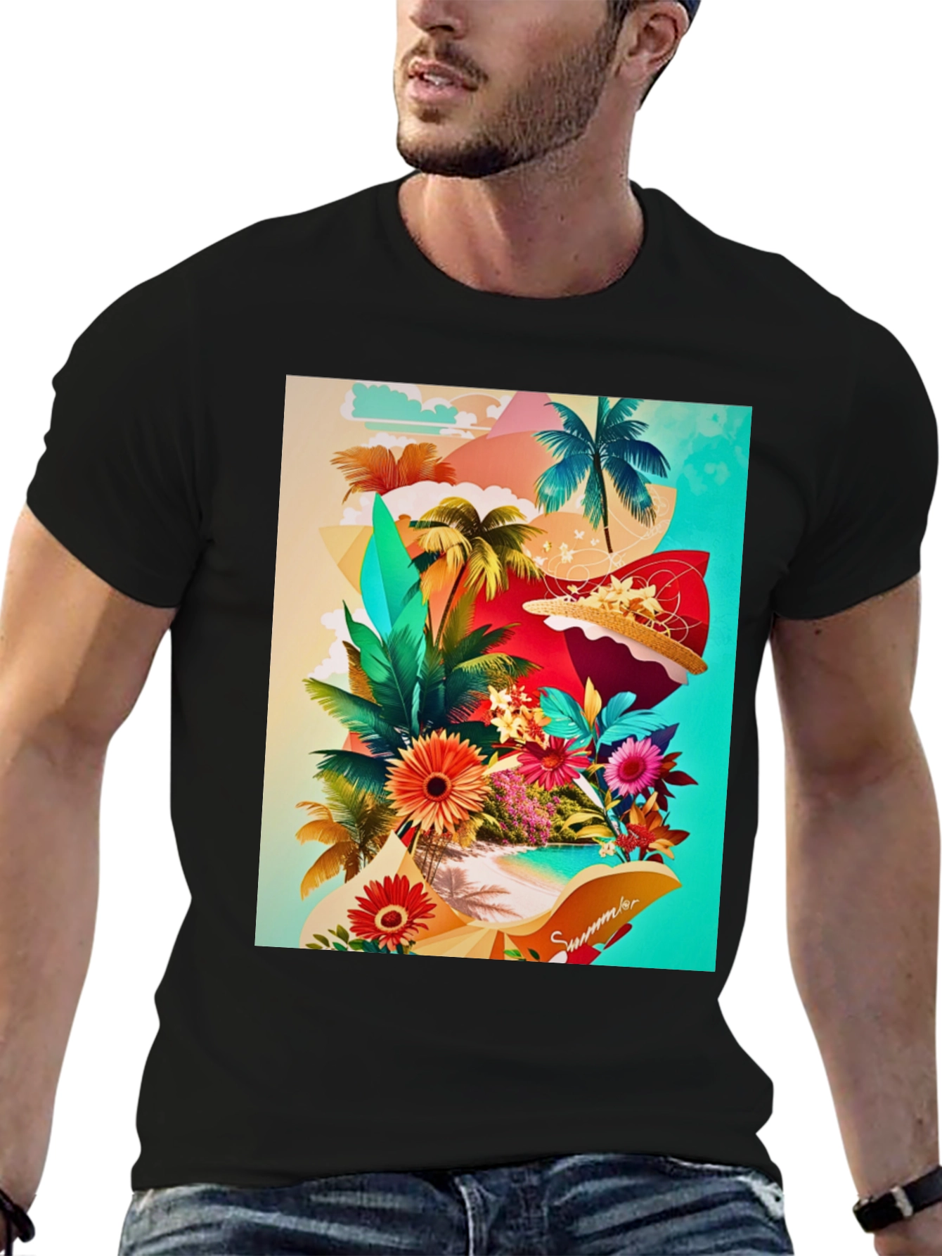 Tropical Summer Graphic T-Shirt