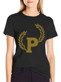 Black T-Shirt with Laurel P Design