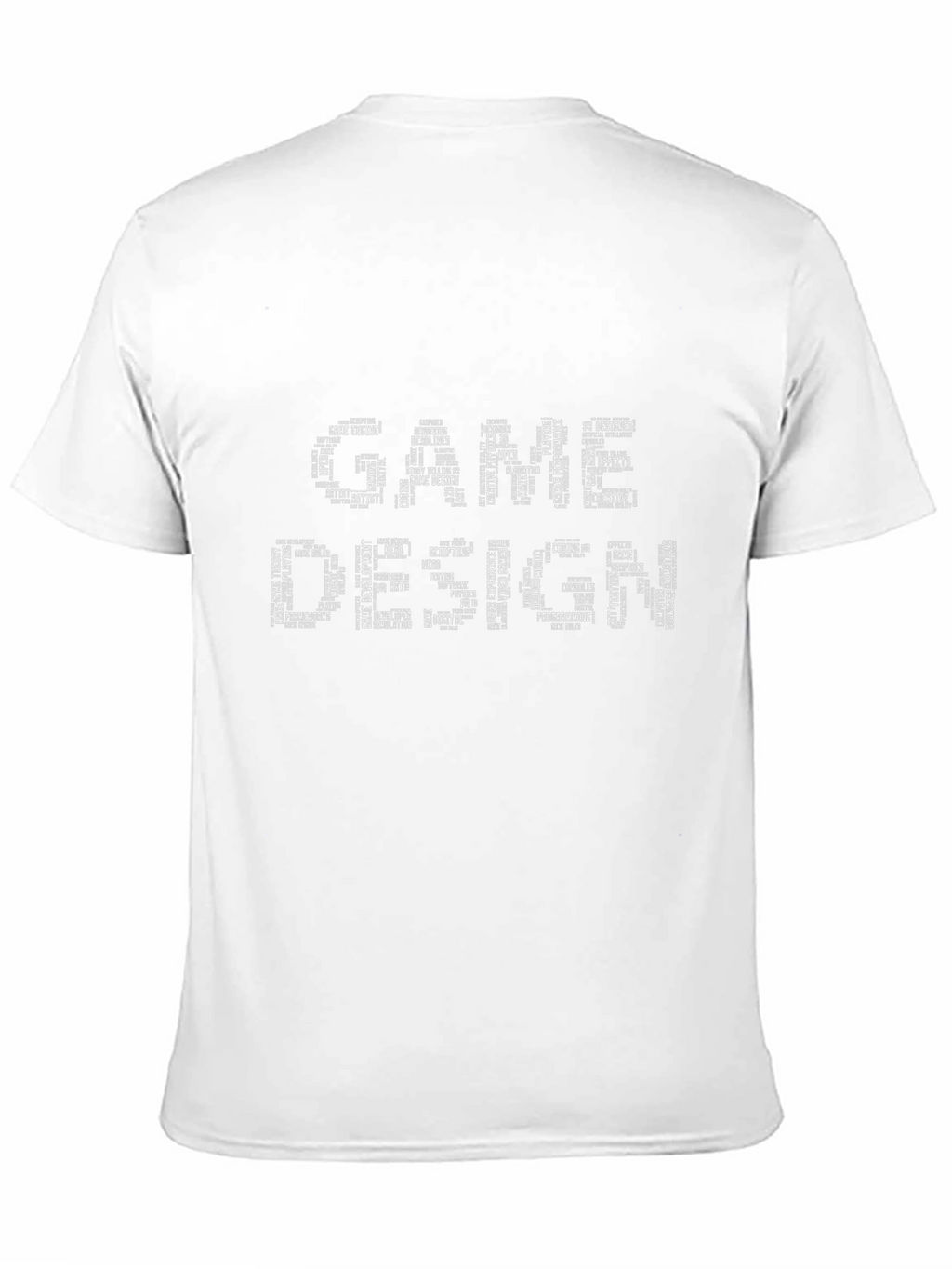Game Design Word Art Black T-Shirt