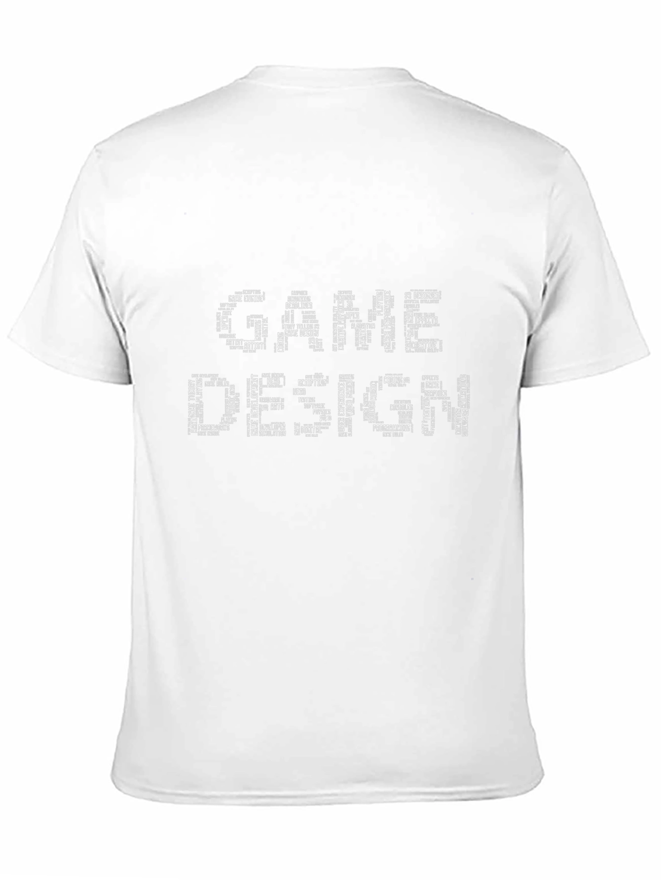 Game Design Word Art Black T-Shirt