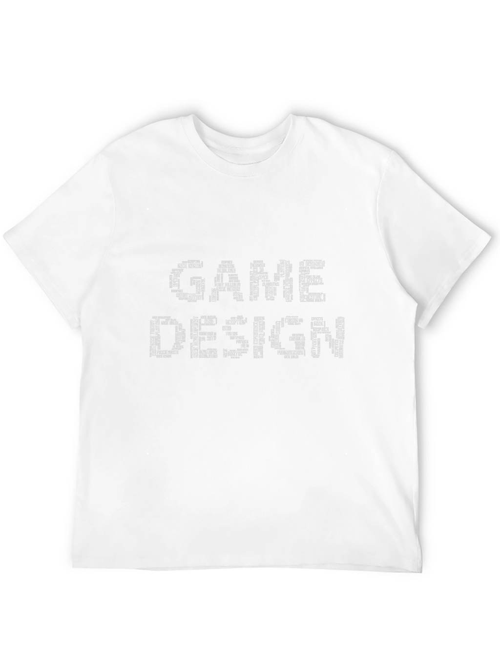 Game Design Word Art Black T-Shirt