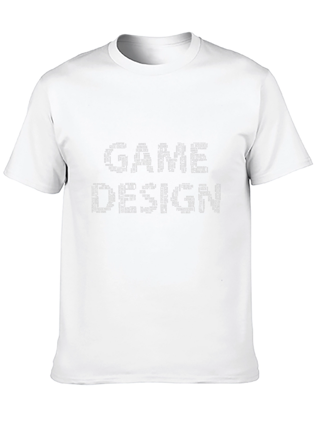 Game Design Word Art Black T-Shirt