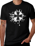 Black T-Shirt with Iron Cross Graphic