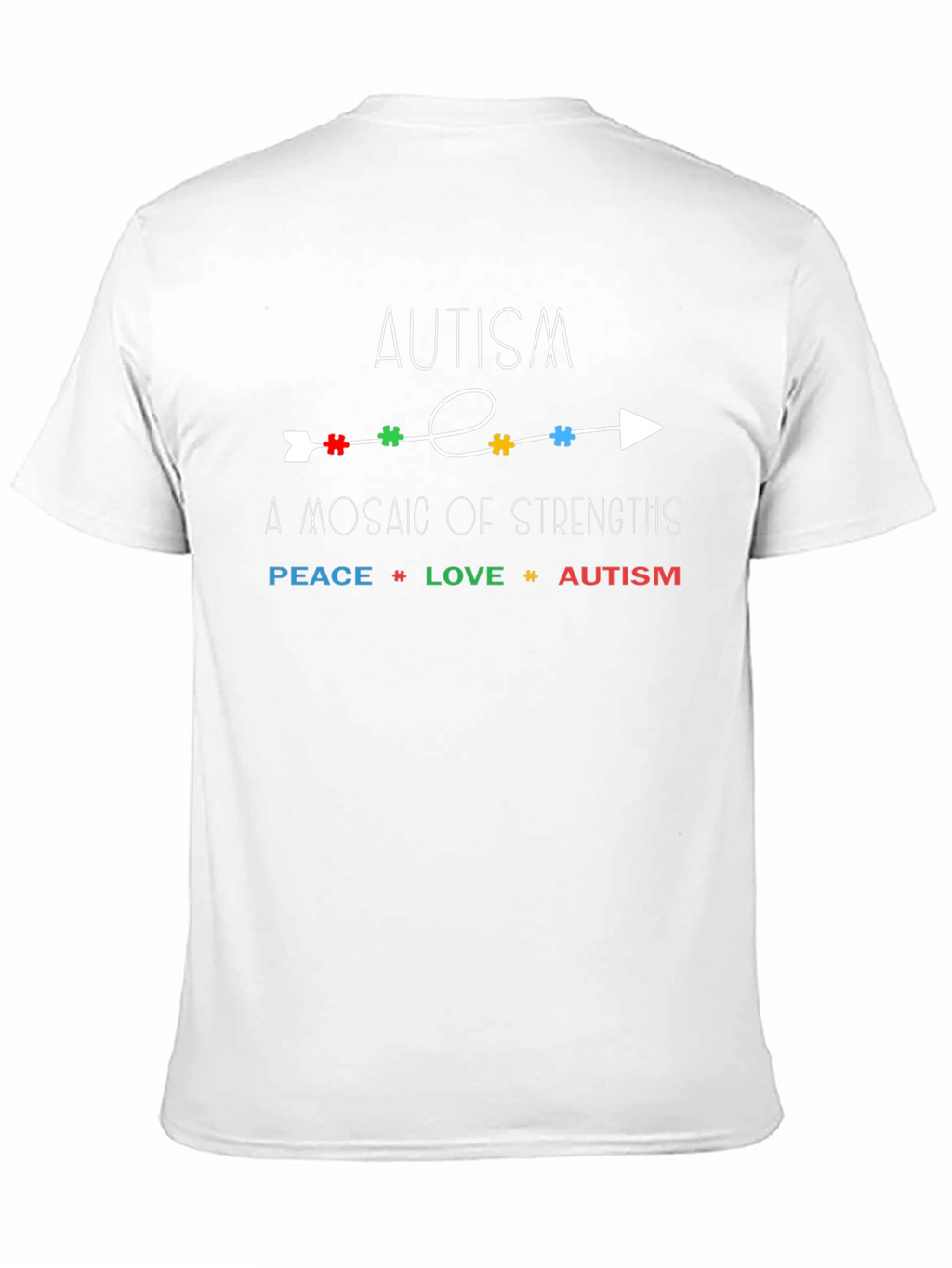 Autism Awareness T-Shirt - Peace Love and Acceptance