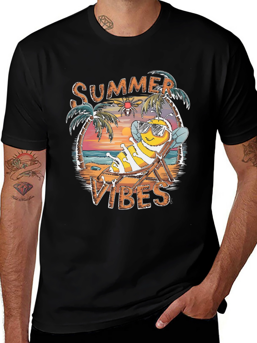 Summer Vibes Bee Graphic Tee