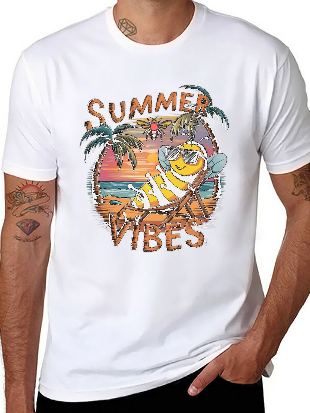 Summer Vibes Bee Graphic Tee