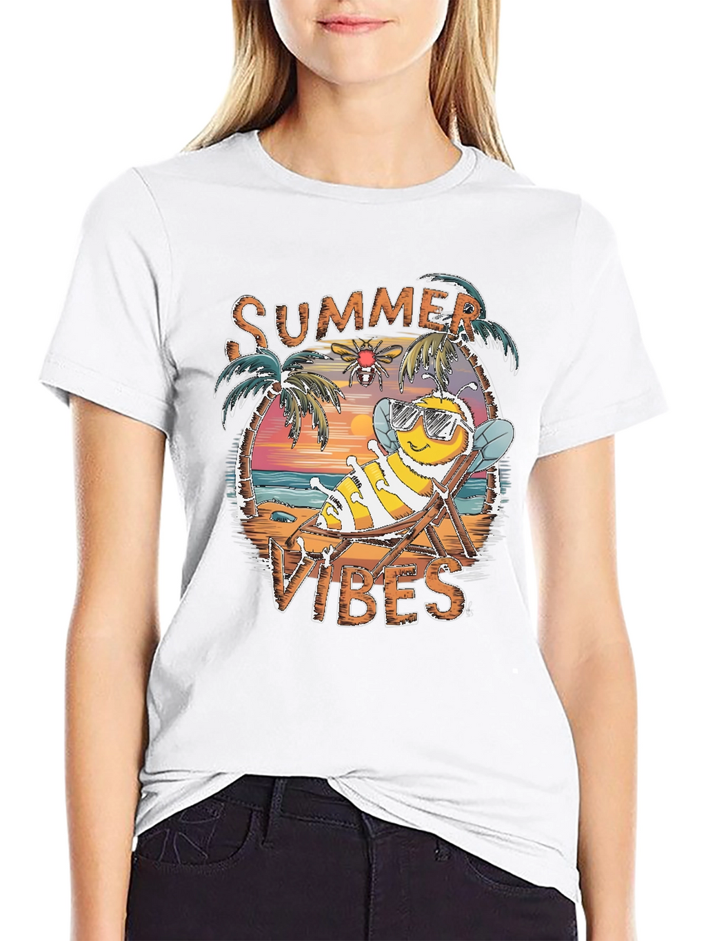 Summer Vibes Bee Graphic Tee