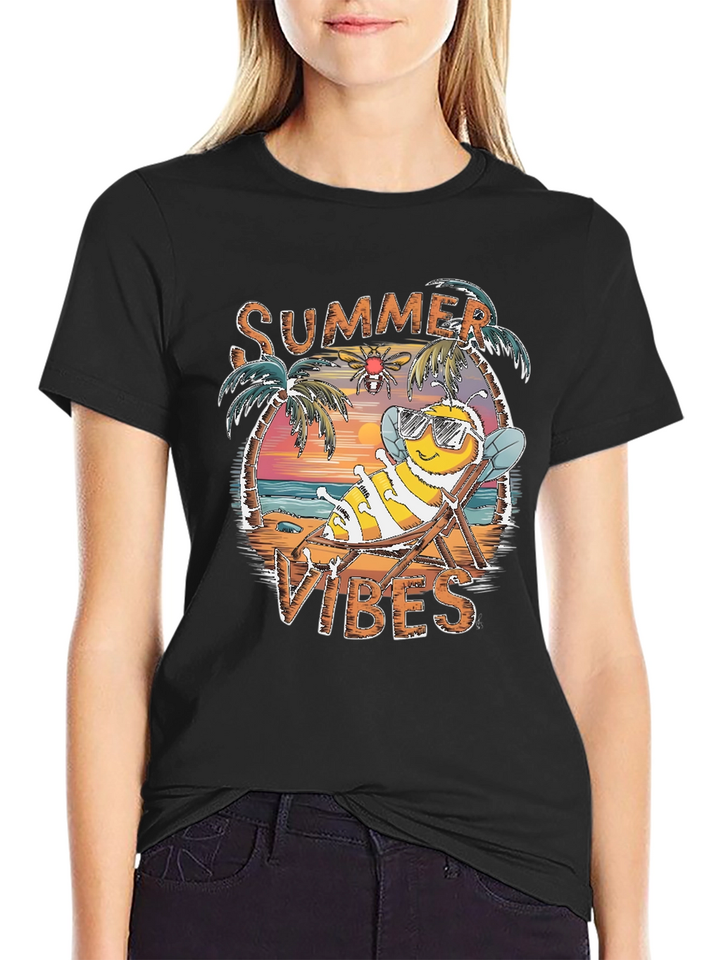 Summer Vibes Bee Graphic Tee