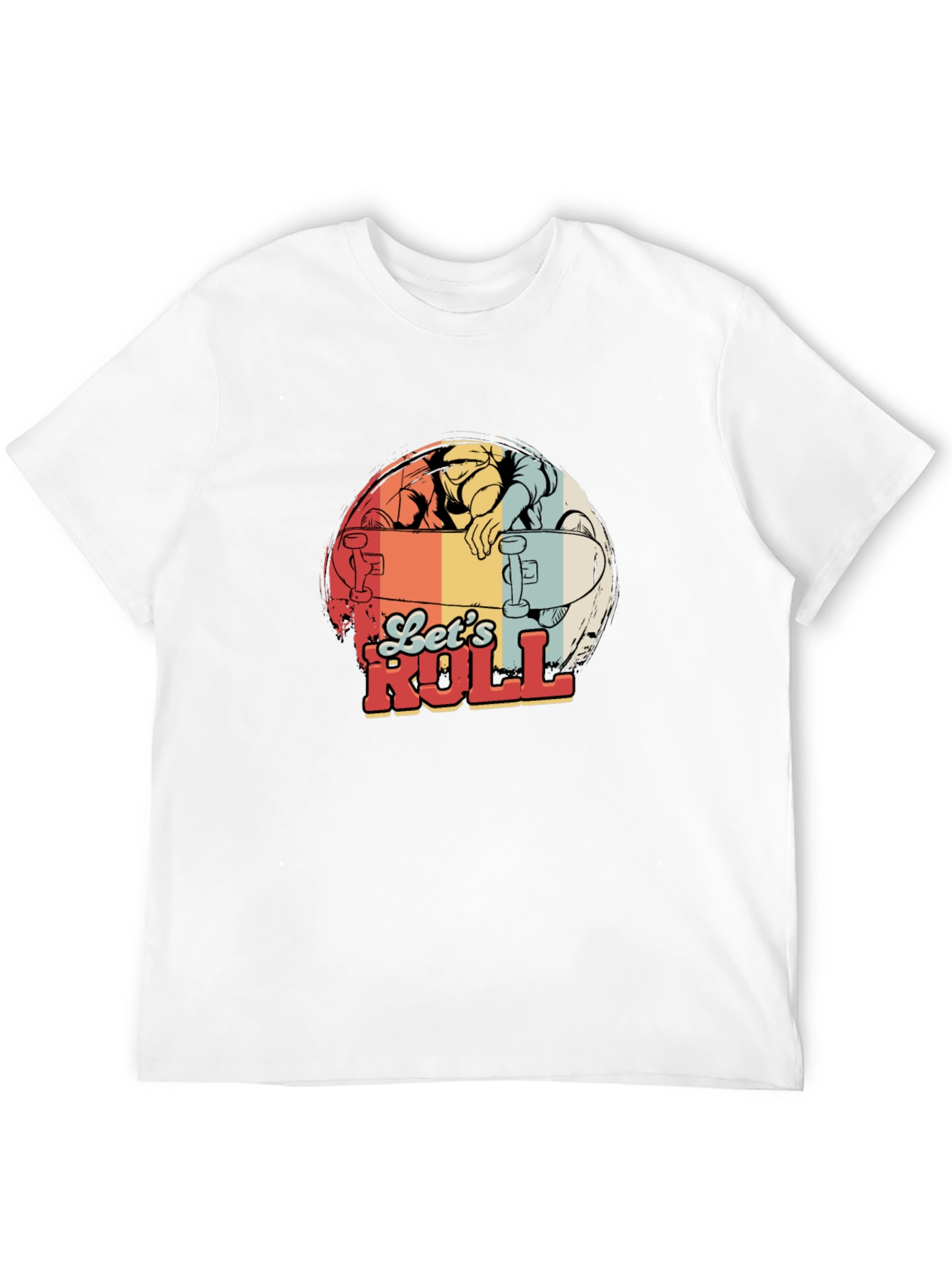 Lets Roll Skateboard Graphic T-Shirt