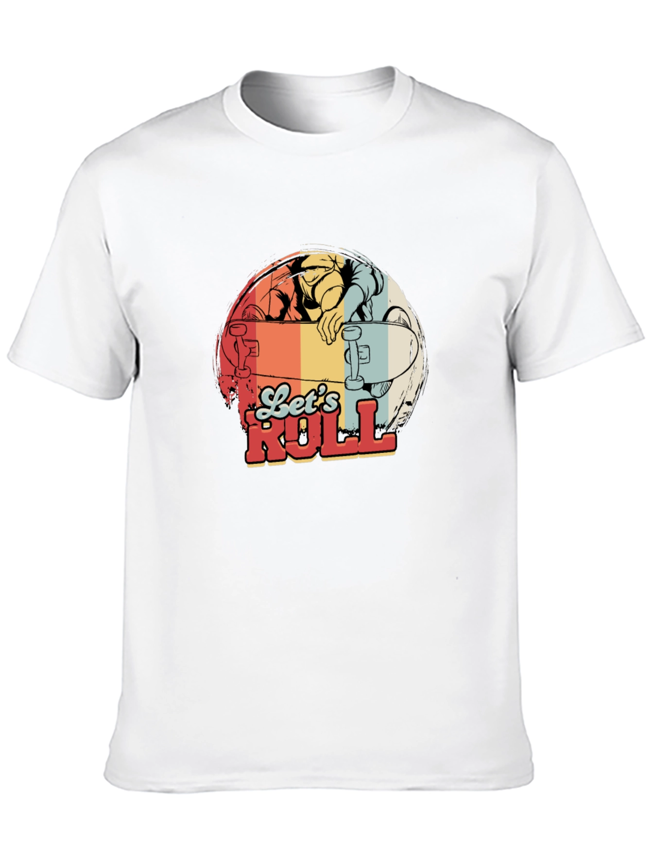 Lets Roll Skateboard Graphic T-Shirt