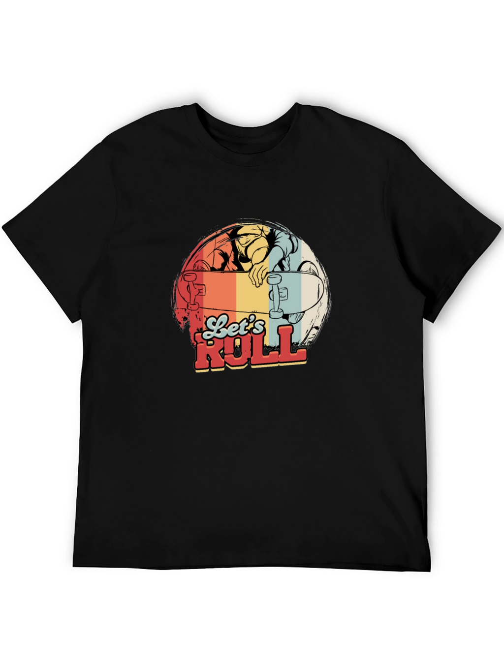 Lets Roll Skateboard Graphic T-Shirt