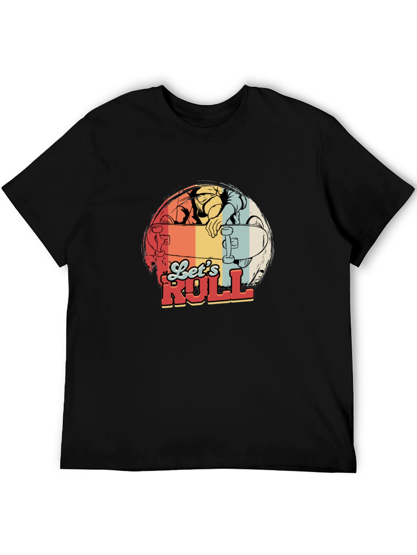 Lets Roll Skateboard Graphic T-Shirt