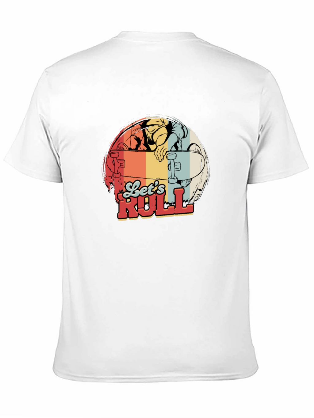 Lets Roll Skateboard Graphic T-Shirt