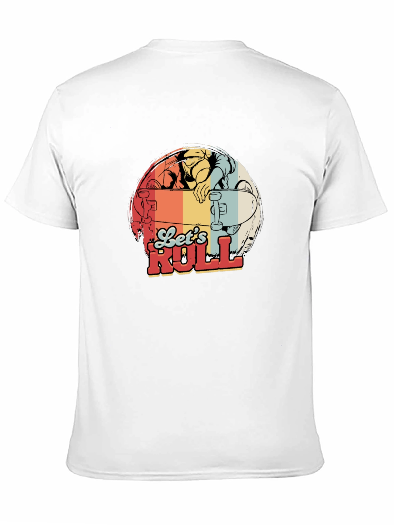 Lets Roll Skateboard Graphic T-Shirt
