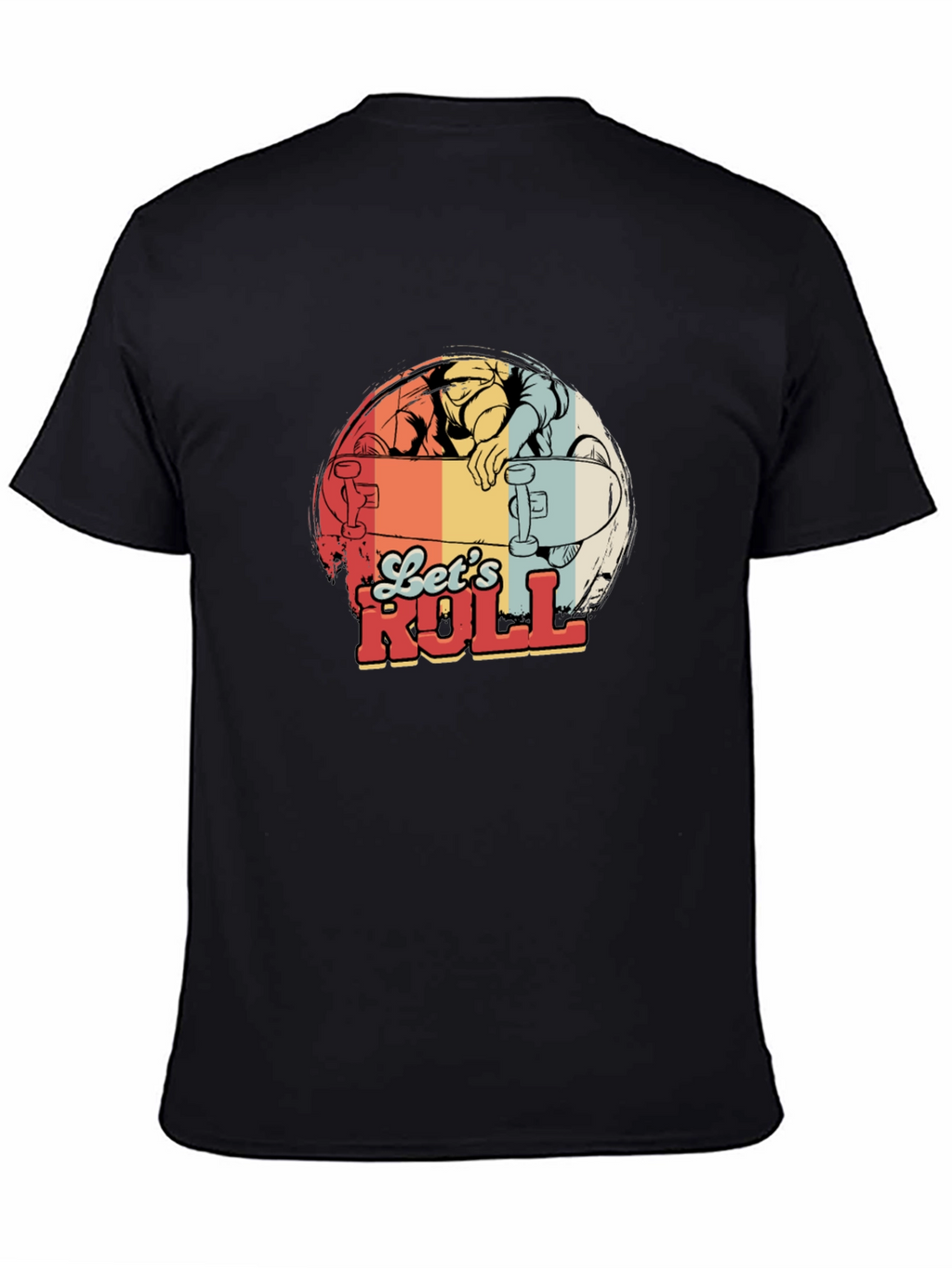 Lets Roll Skateboard Graphic T-Shirt
