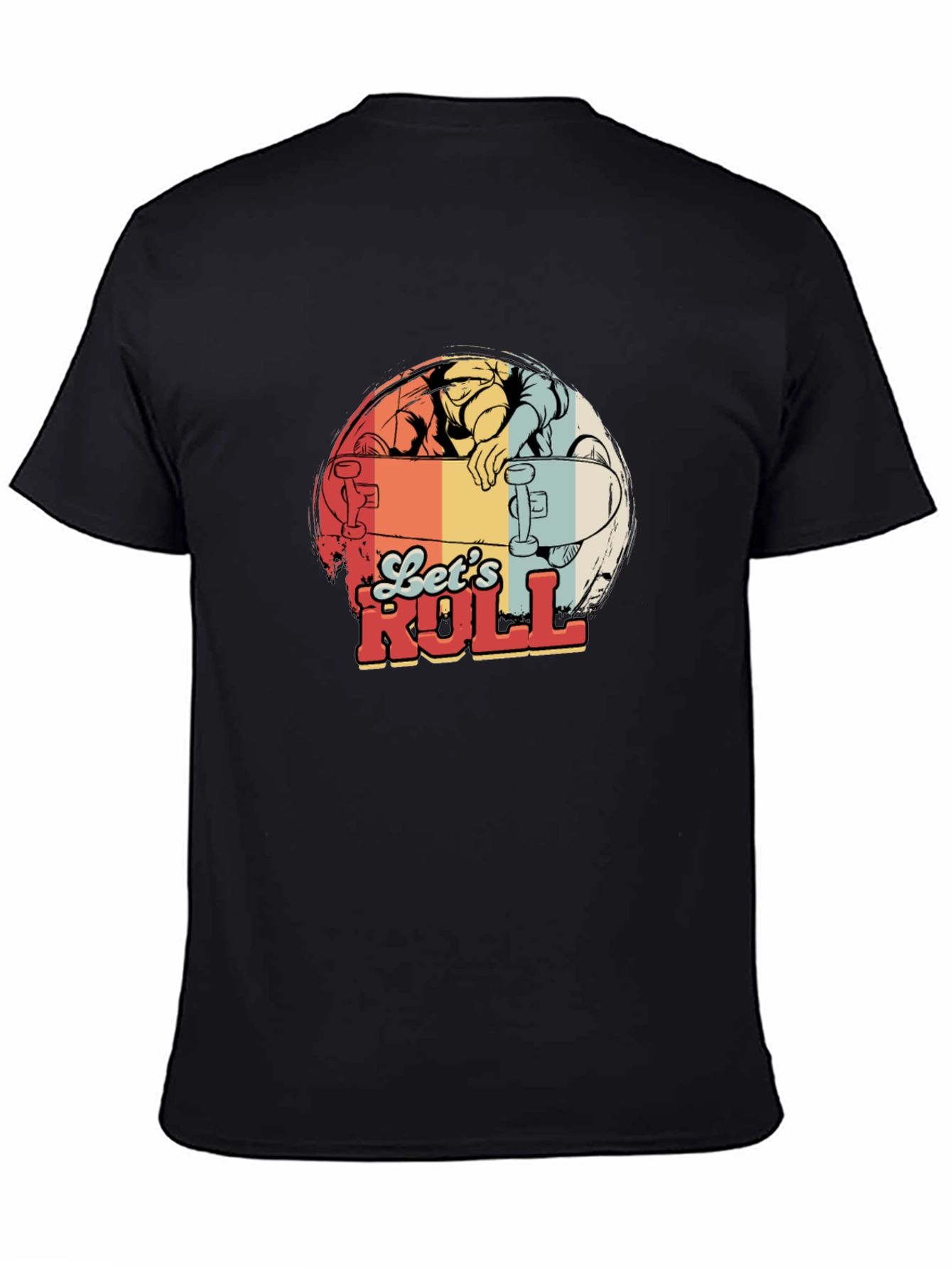 Lets Roll Skateboard Graphic T-Shirt