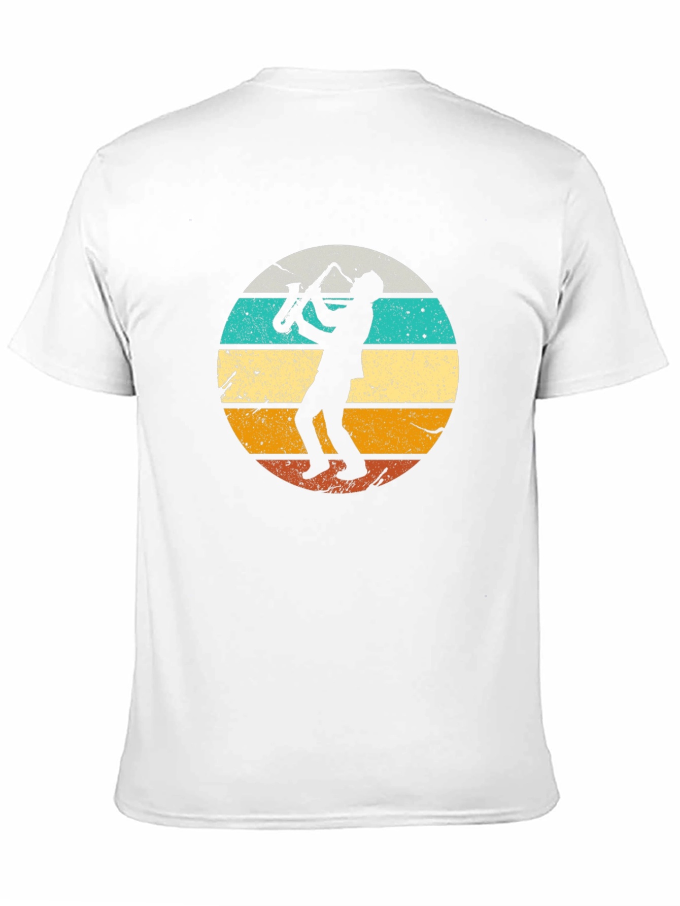 Retro Saxophone Player Black T-Shirt