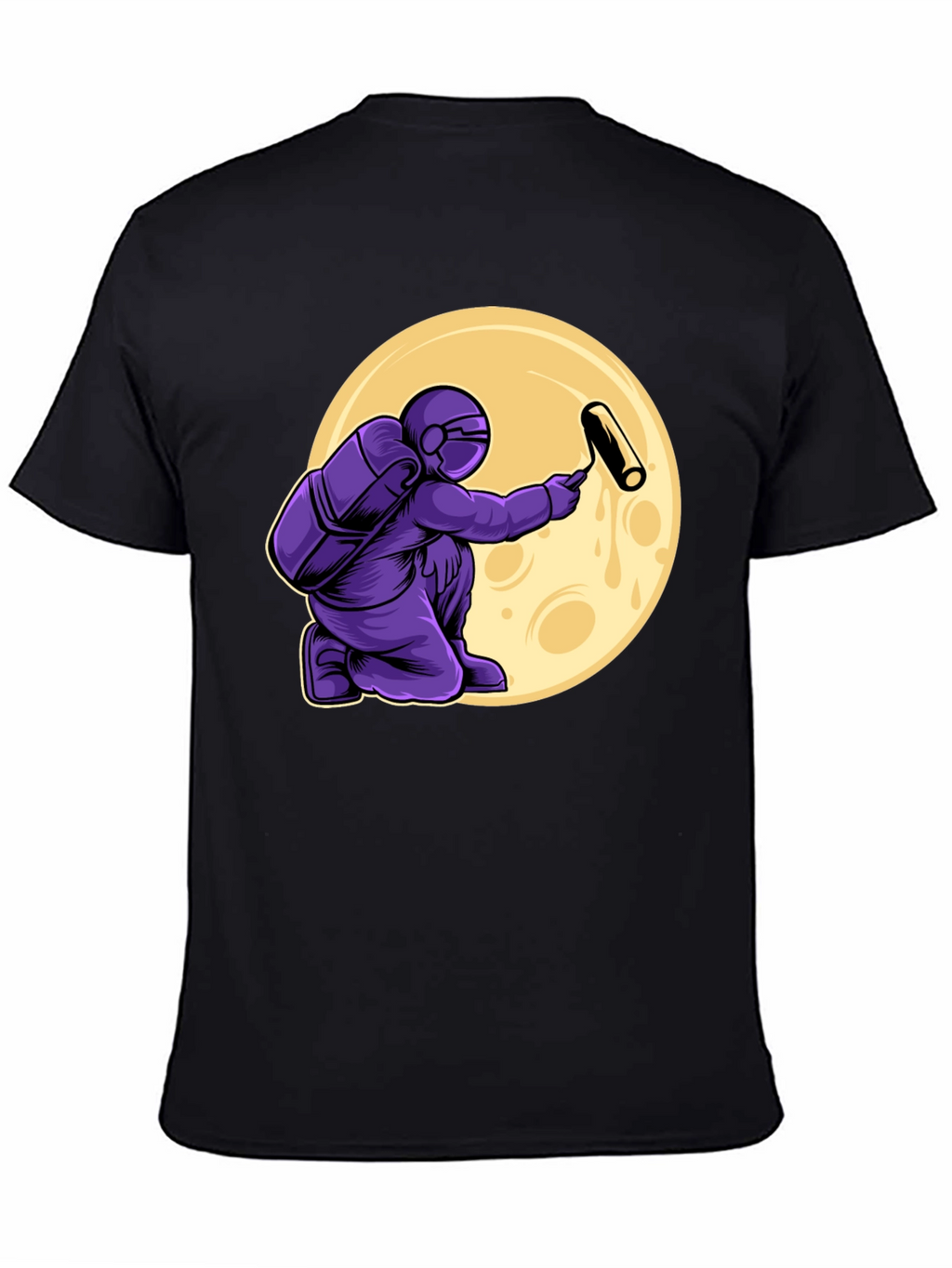 Astronaut Painting Moon T-Shirt - Graphic Tee