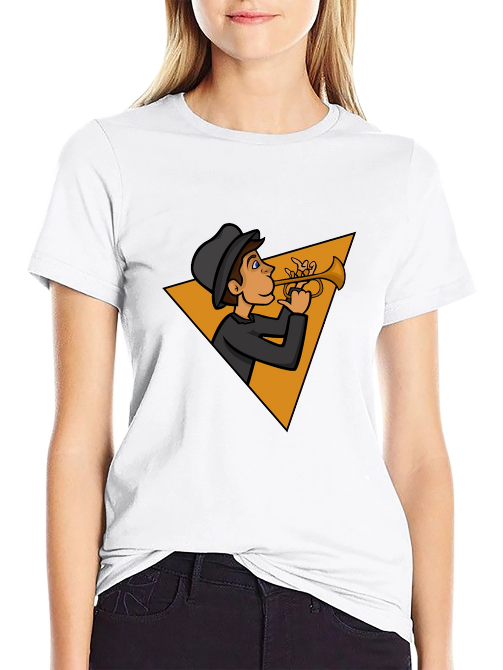 Jazz Man Trumpet Graphic Tee - Cool Musician T-Shirt