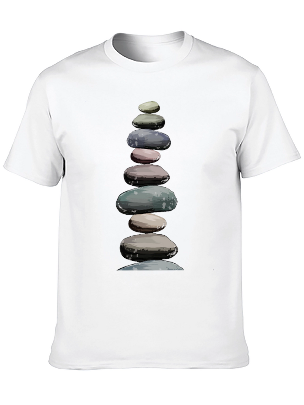 Stacked Stones T-Shirt - Zen Balance Design