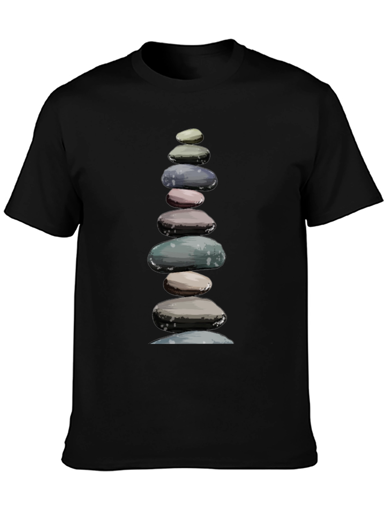 Stacked Stones T-Shirt - Zen Balance Design