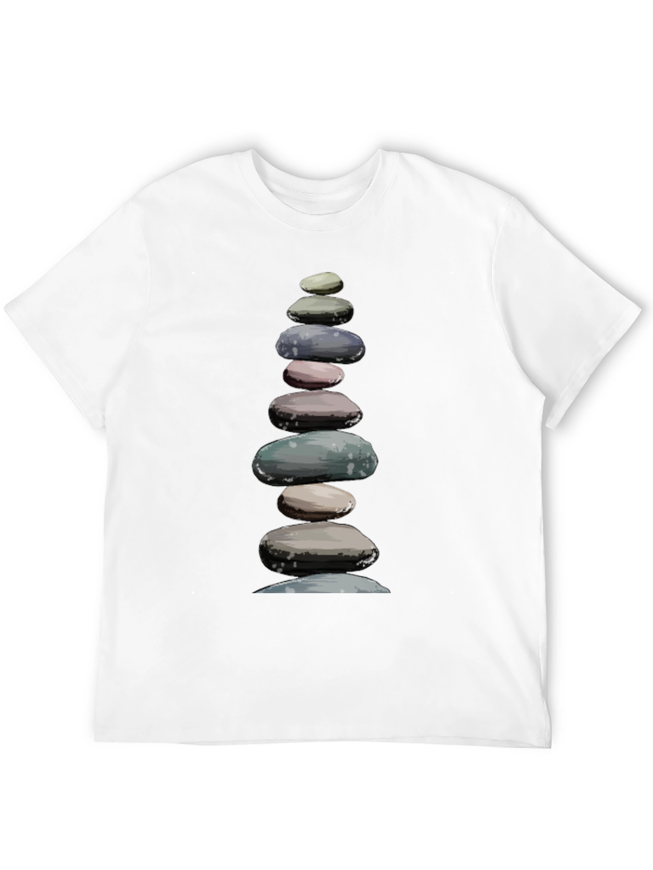 Stacked Stones T-Shirt - Zen Balance Design