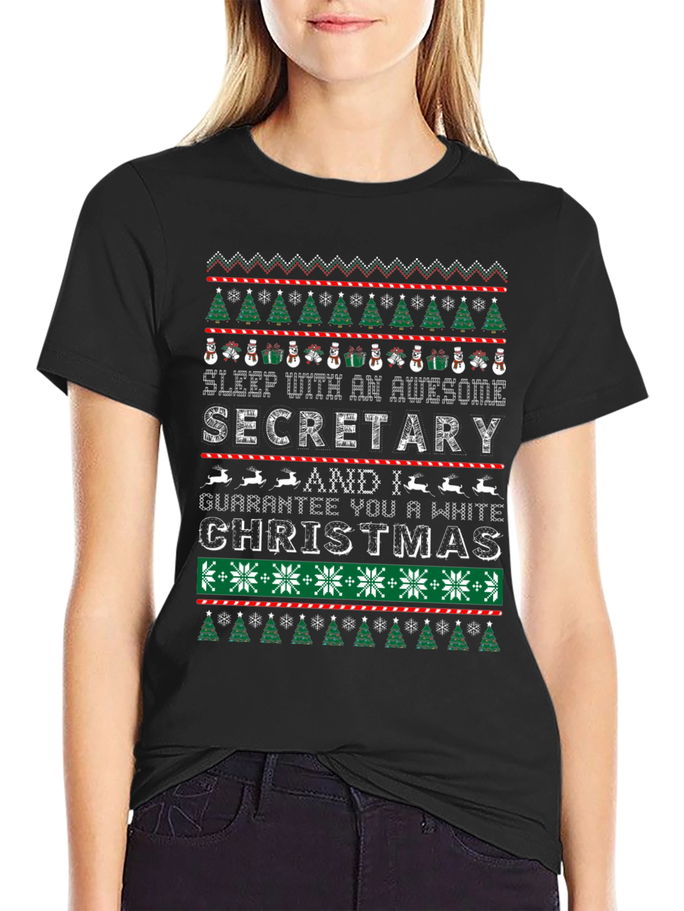 Awesome Secretary Christmas T-Shirt