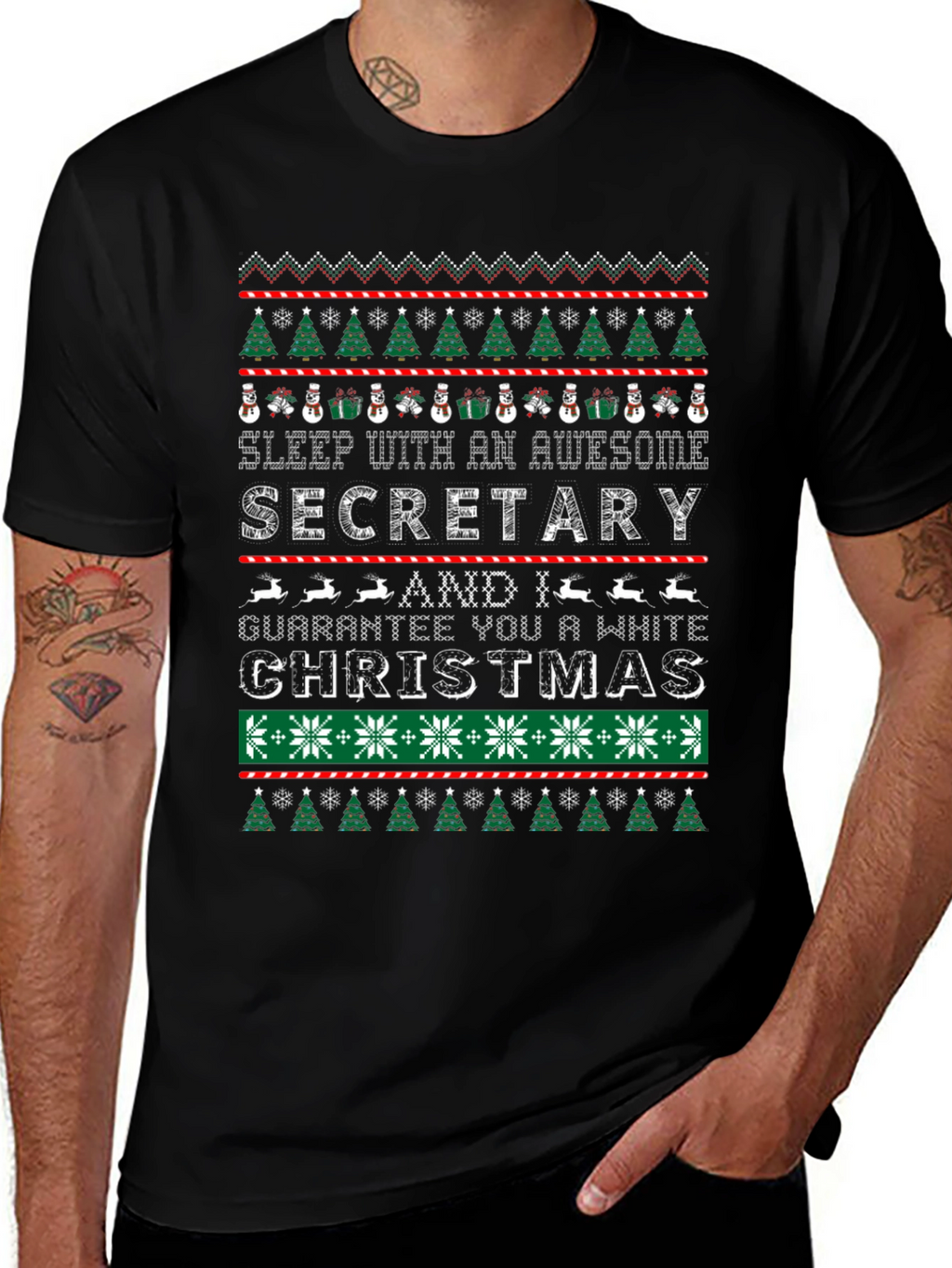 Awesome Secretary Christmas T-Shirt