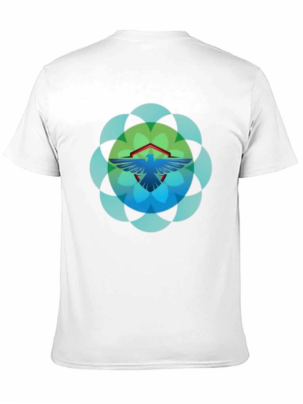 Geometric Bird Graphic T-Shirt - Black