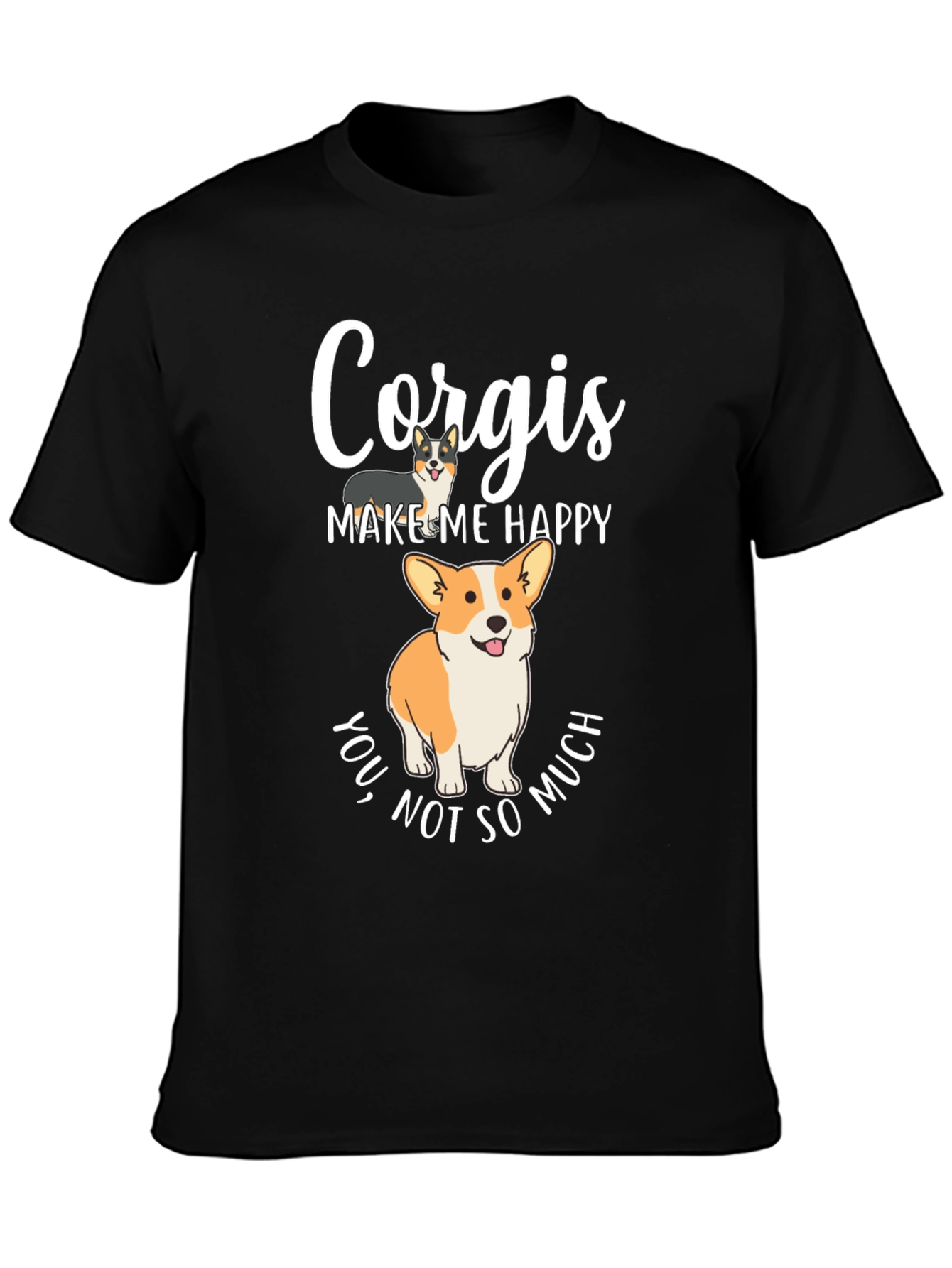 Corgi Lover T-Shirt - Corgis Make Me Happy Tee