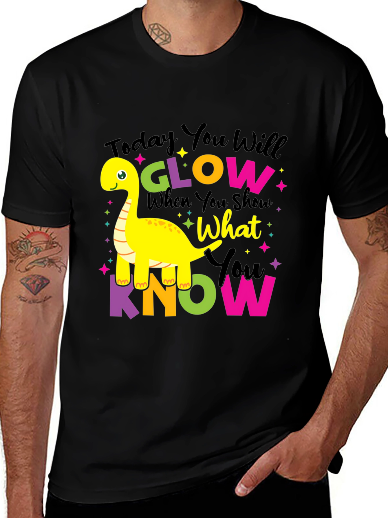 Glow What You Know Dinosaur T-Shirt