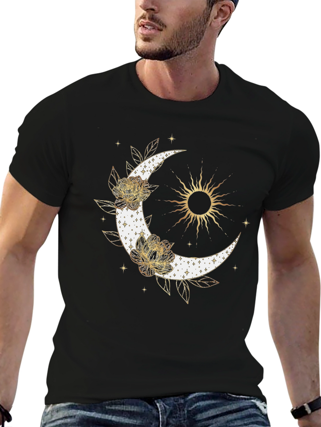 Celestial Moon & Sun Graphic Tee