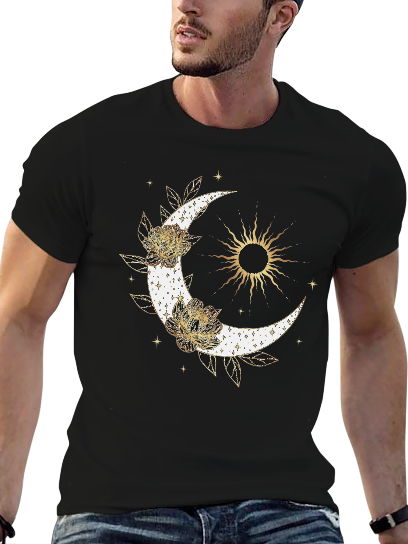 Celestial Moon & Sun Graphic Tee