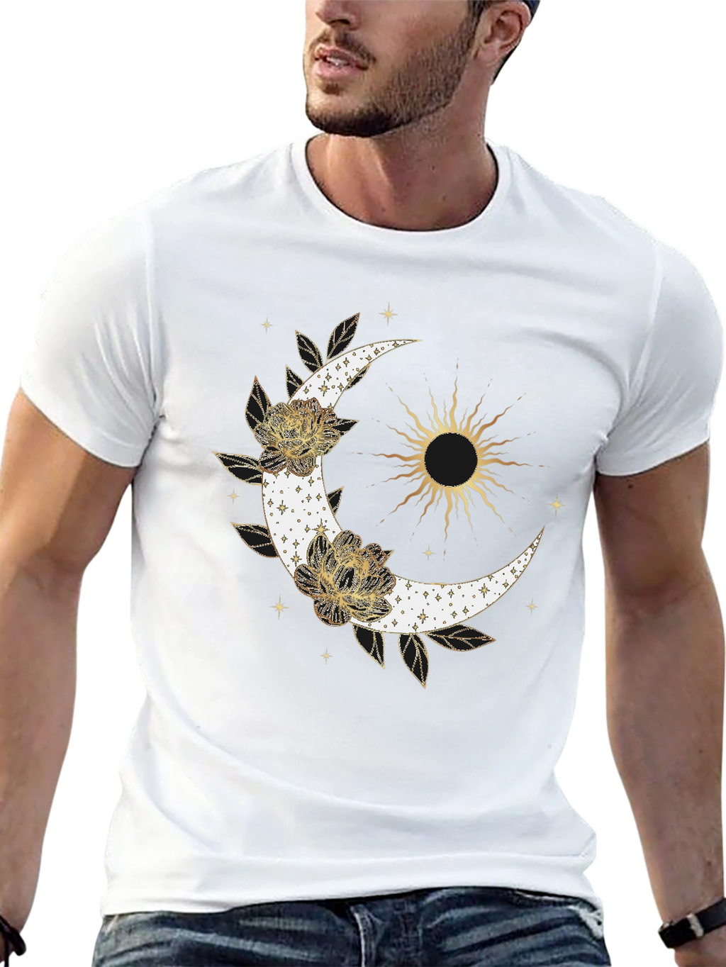 Celestial Moon & Sun Graphic Tee