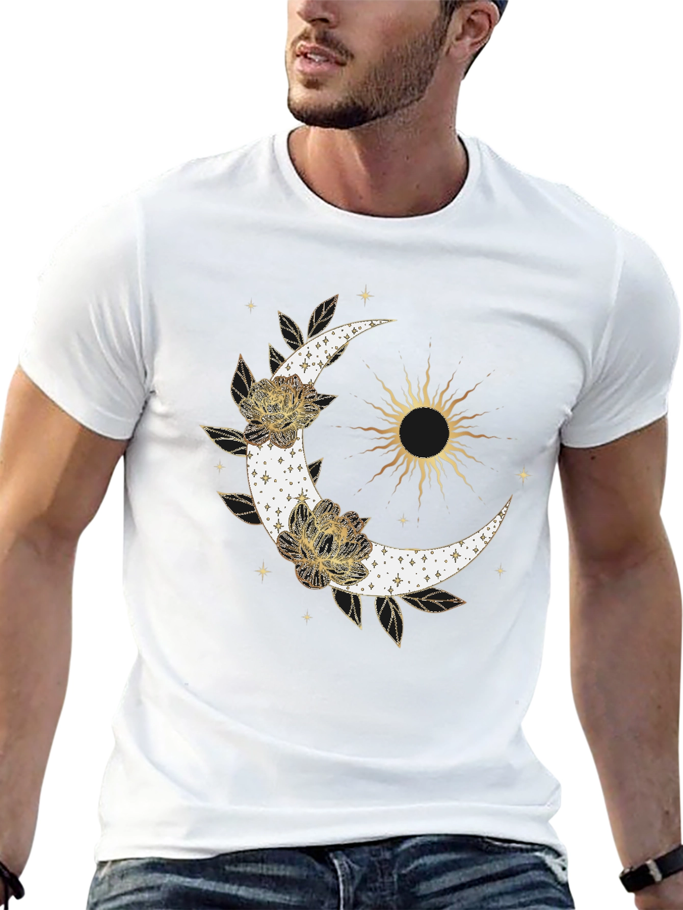 Celestial Moon & Sun Graphic Tee