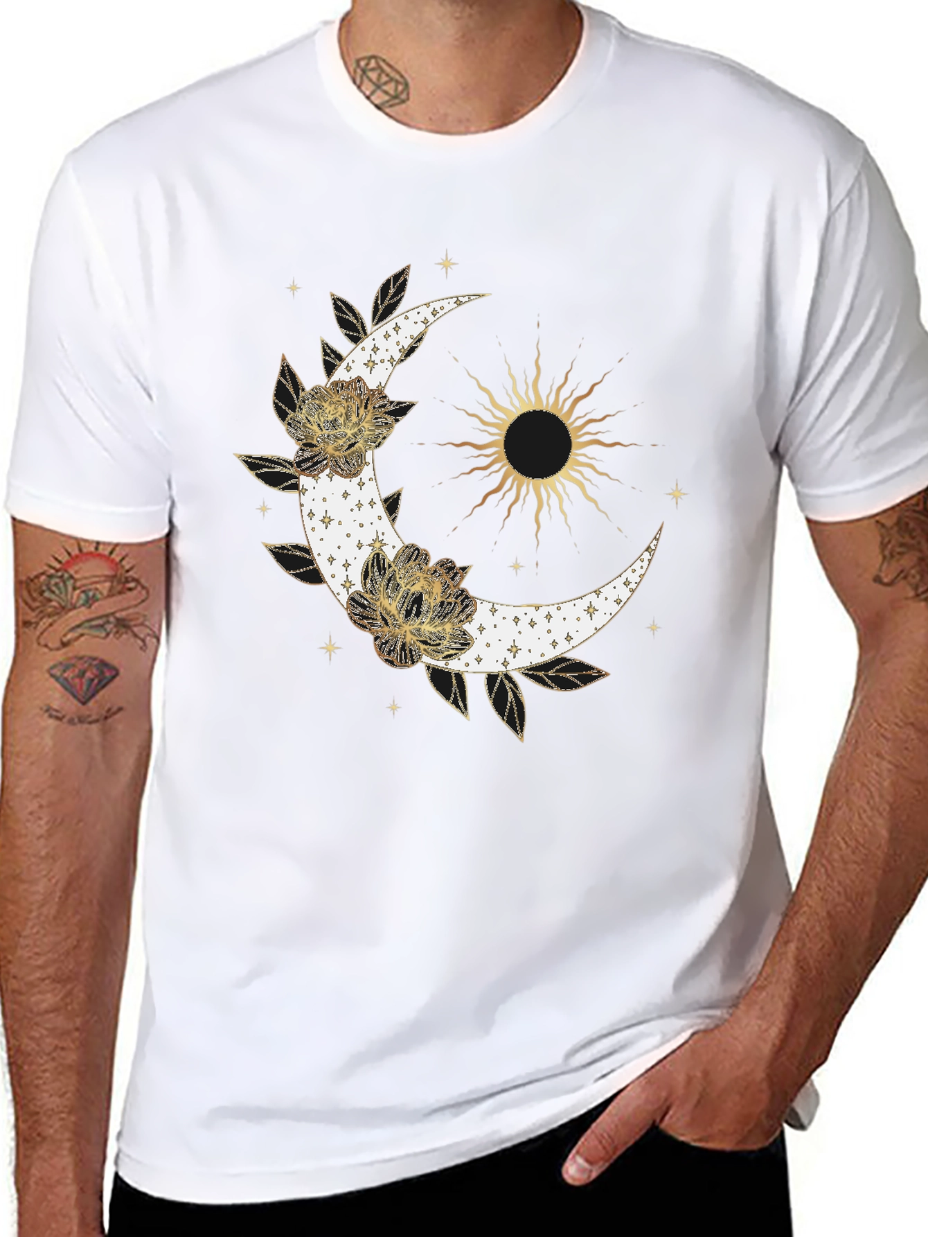 Celestial Moon & Sun Graphic Tee