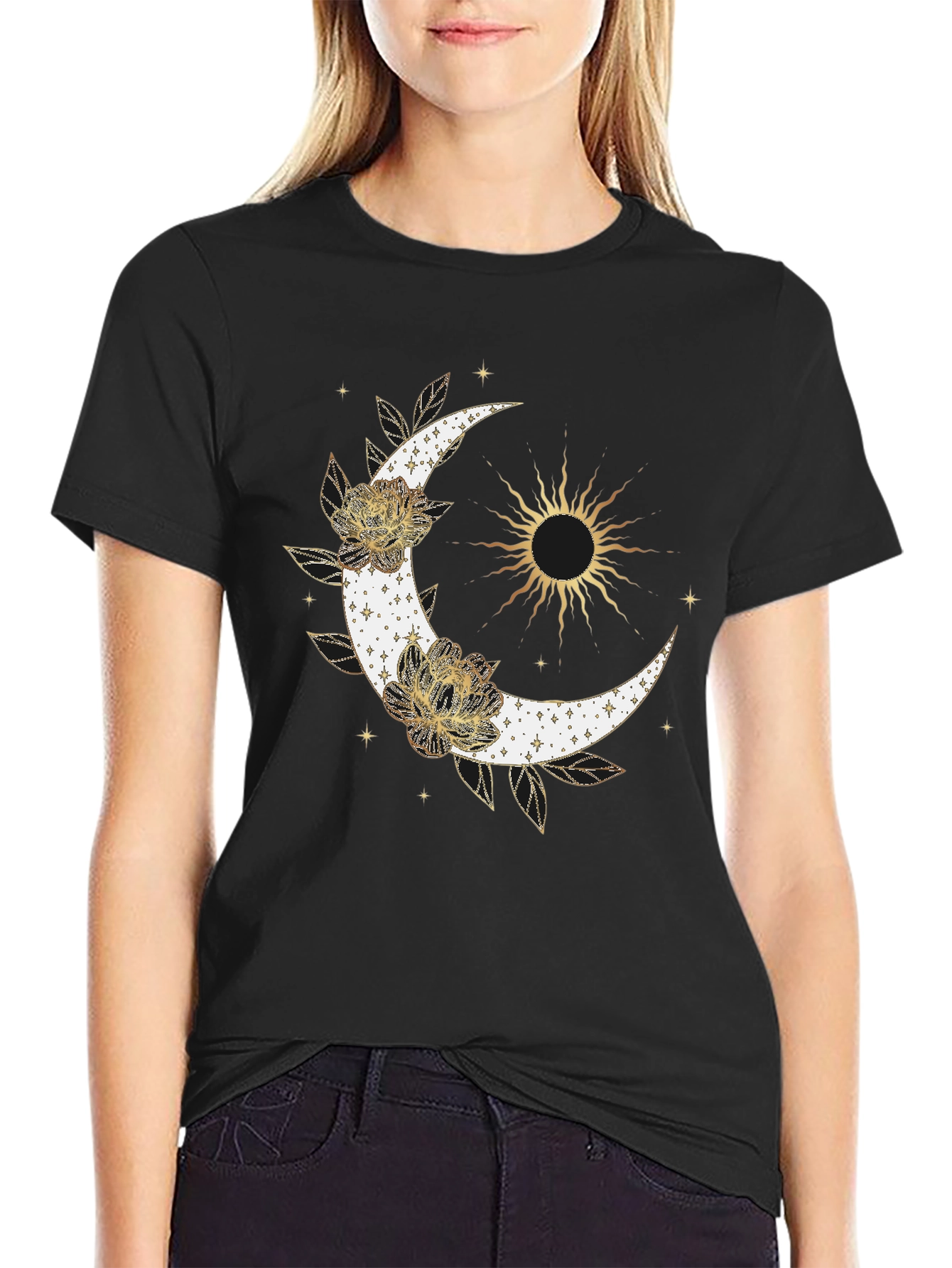 Celestial Moon & Sun Graphic Tee